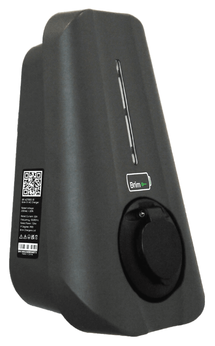 Brim 7.4kW Universal EV Charger — right three-quarter view